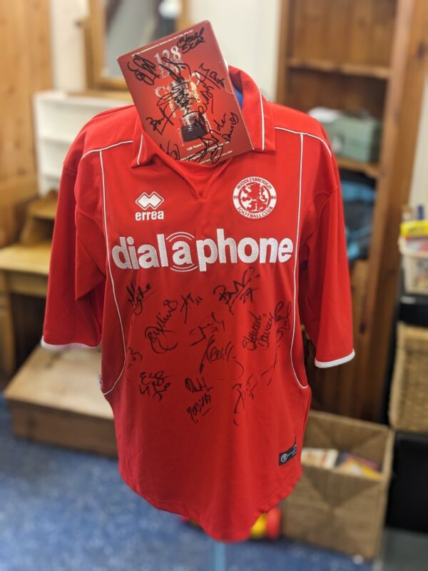Signed Middlesbrough Football  2003  2004 XL Shirt + Signed 128 Years Later DVD for sale on Ebay