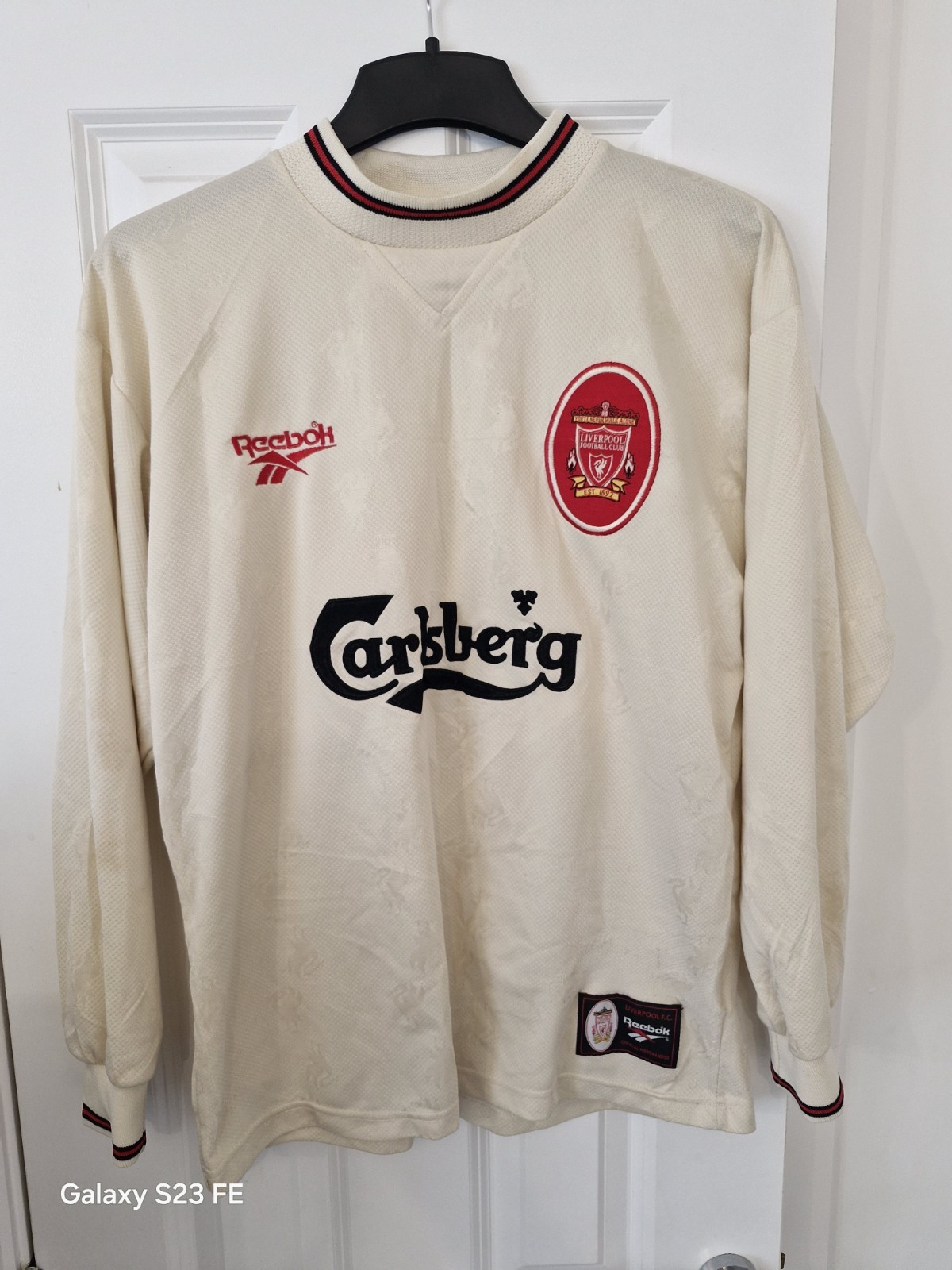 Original Authentic Reebok Liverpool 1996/1997 Away Shirt Long Sleeve Mens Medium for sale on Ebay