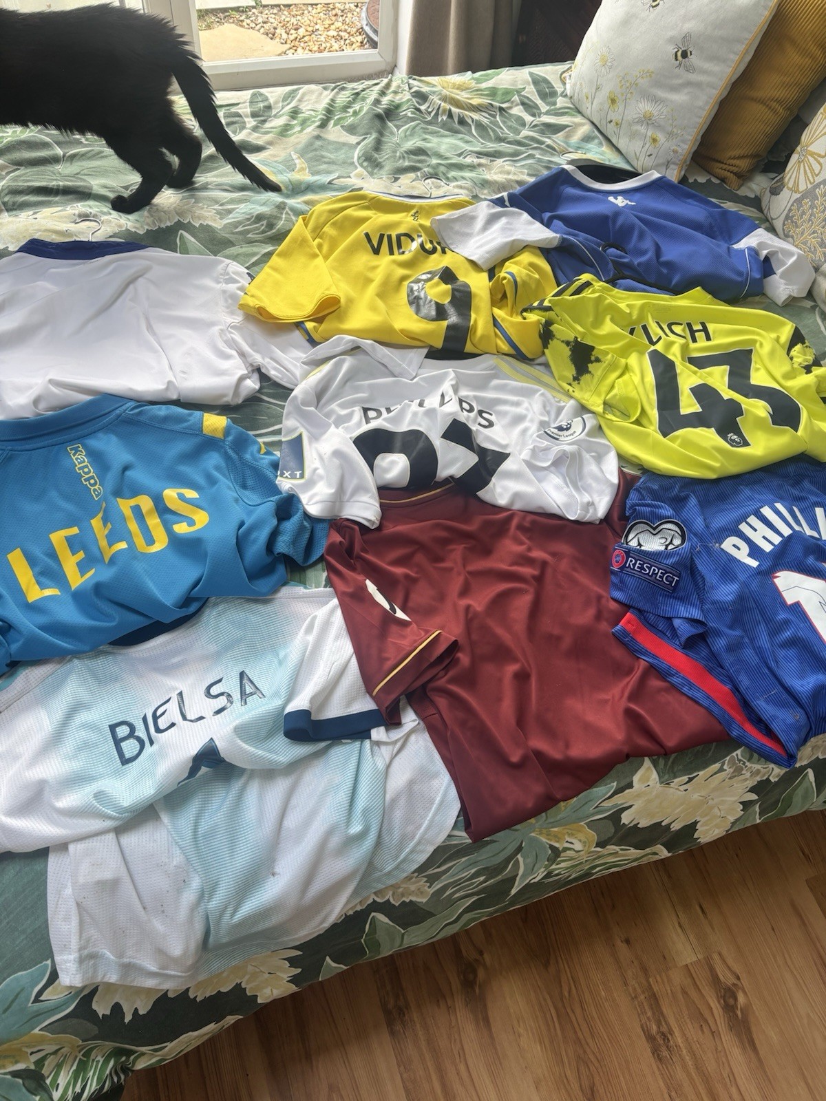 Various Leeds United Shirts for sale on Ebay