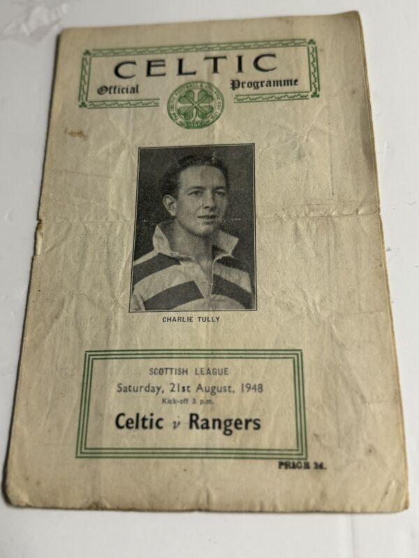 48/49 Celtic  V  Glasgow RANGERS   Football PROGRAMME  ORIGINAL for sale on Ebay