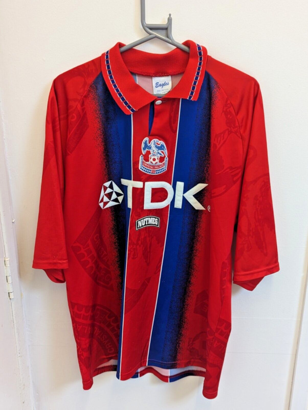 1995/96 Crystal Palace TDX Nutmeg 'Eagles' Football Shirt. XL for sale on Ebay