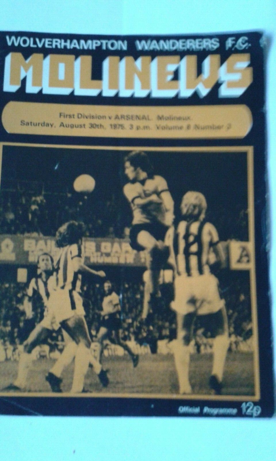 Wolves v Arsenal Programme Old Div.1 1975 for sale on Ebay