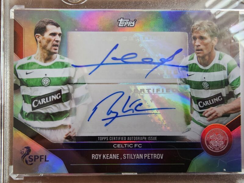 Celtic Keane, Petrov, Dalglish and Larsson Quad Auto Booklet Topps SPFL 2024 2/5 for sale on Ebay