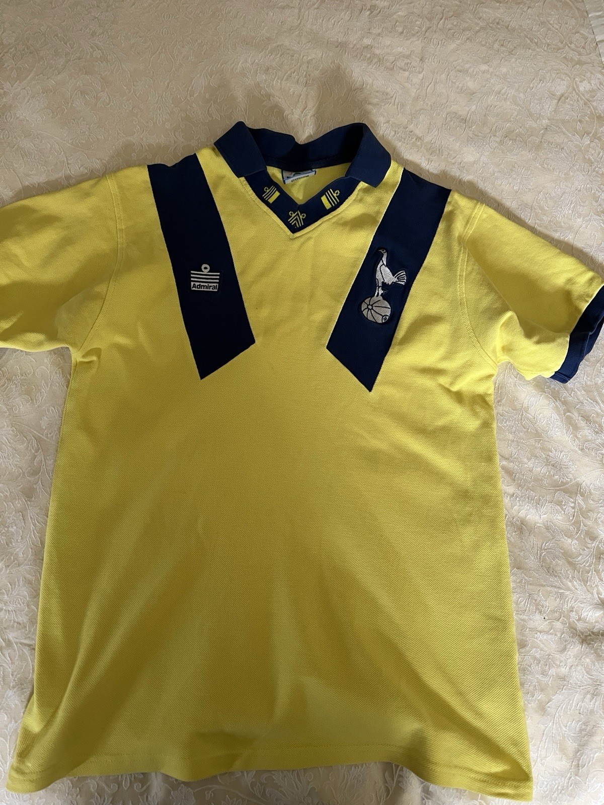 Yellow Official Admiral  Retro Authentic Tottenham hotspurs Top Mens Size Medium for sale on Ebay