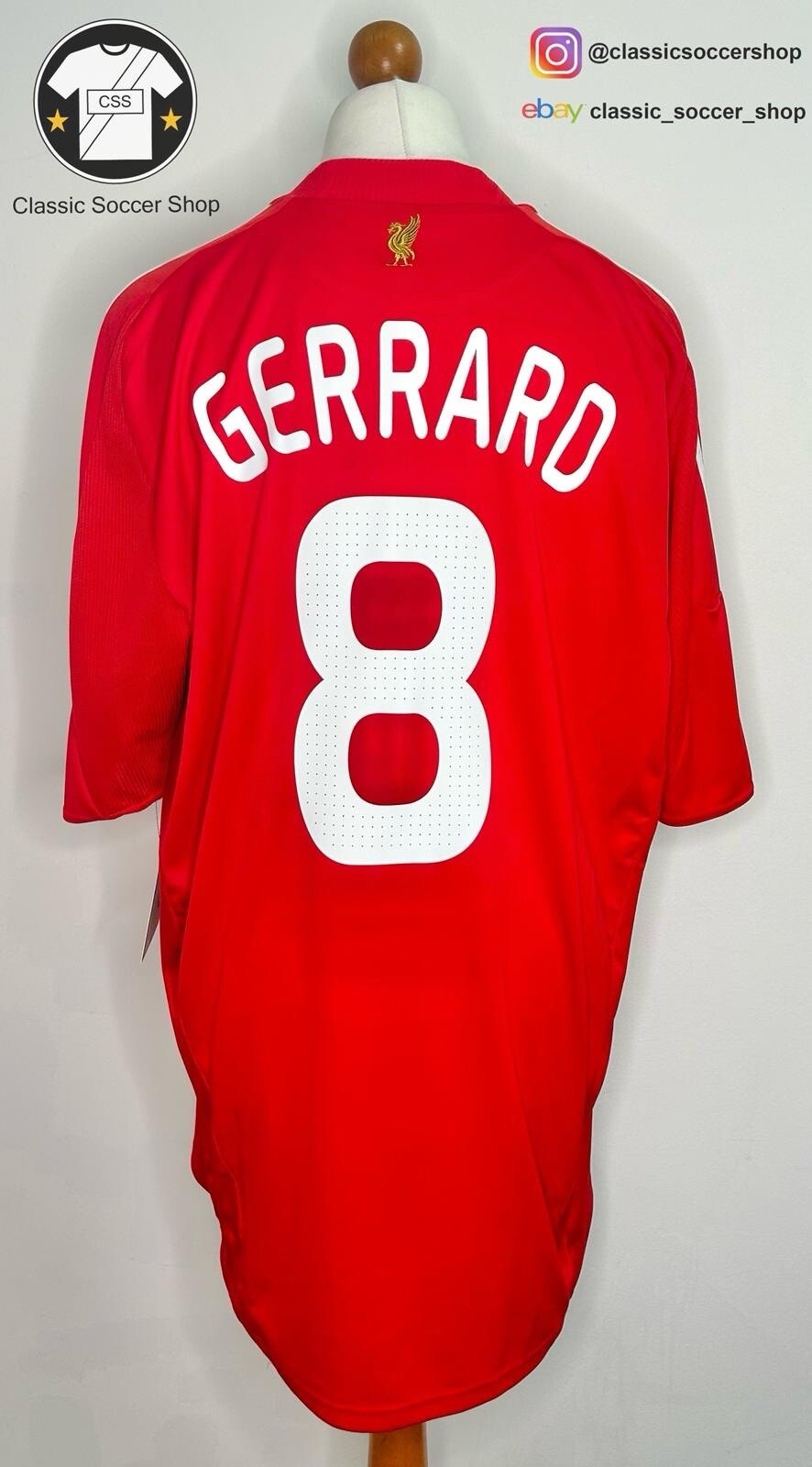 Liverpool GERRARD #8 2008/10 Home Shirt Extra Large / XL for sale on Ebay