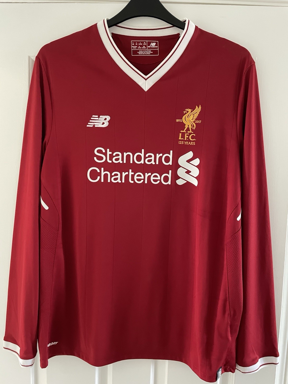 Liverpool Home shirt, rare long sleeved version. 2017 for sale on Ebay