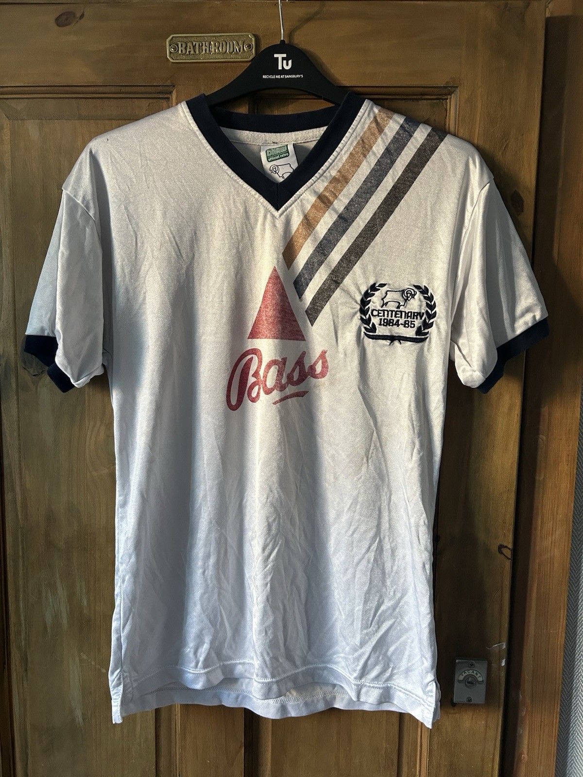 Derby County FC 1984/85 Centenary  Score Draw Home Football Shirt Adult Medium  for sale on Ebay