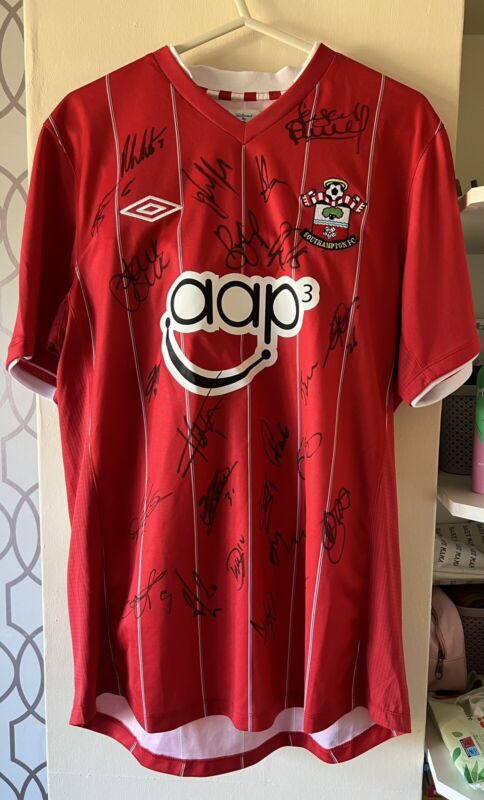 southampton football shirt signed (first Season Back In The Premier League) for sale on Ebay