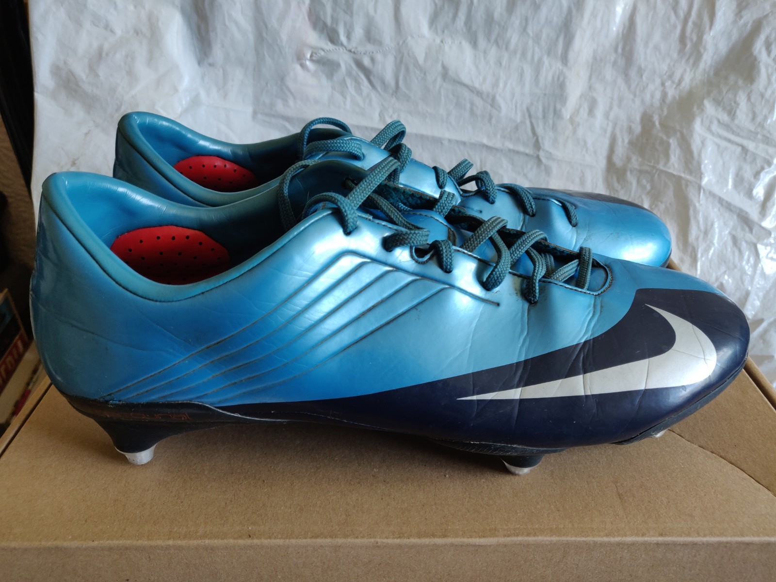Nike Mercurial Vapour Blue Football Boots UK 11 for sale on Ebay