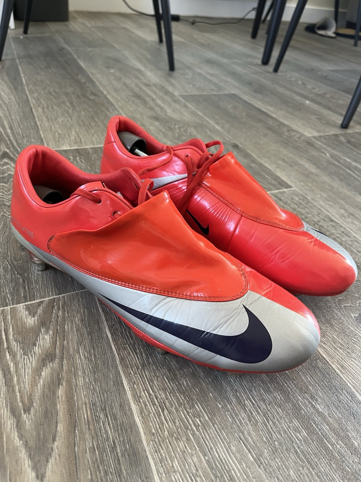 Nike Mercurial Vapor IV Boots SG - Orange Peel/Silver/Black - Made In Italy for sale on Ebay