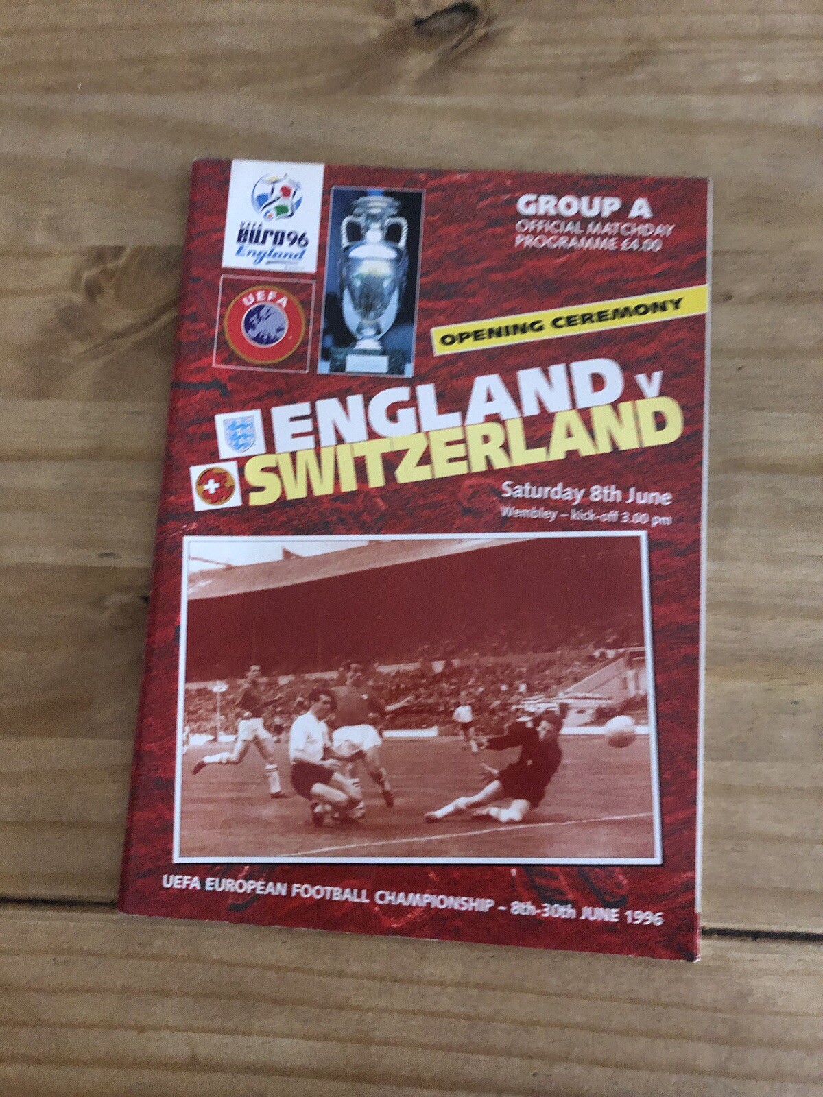 ENGLAND v SWITZERLAND (Opening Ceremony & first game 1996) for sale on Ebay