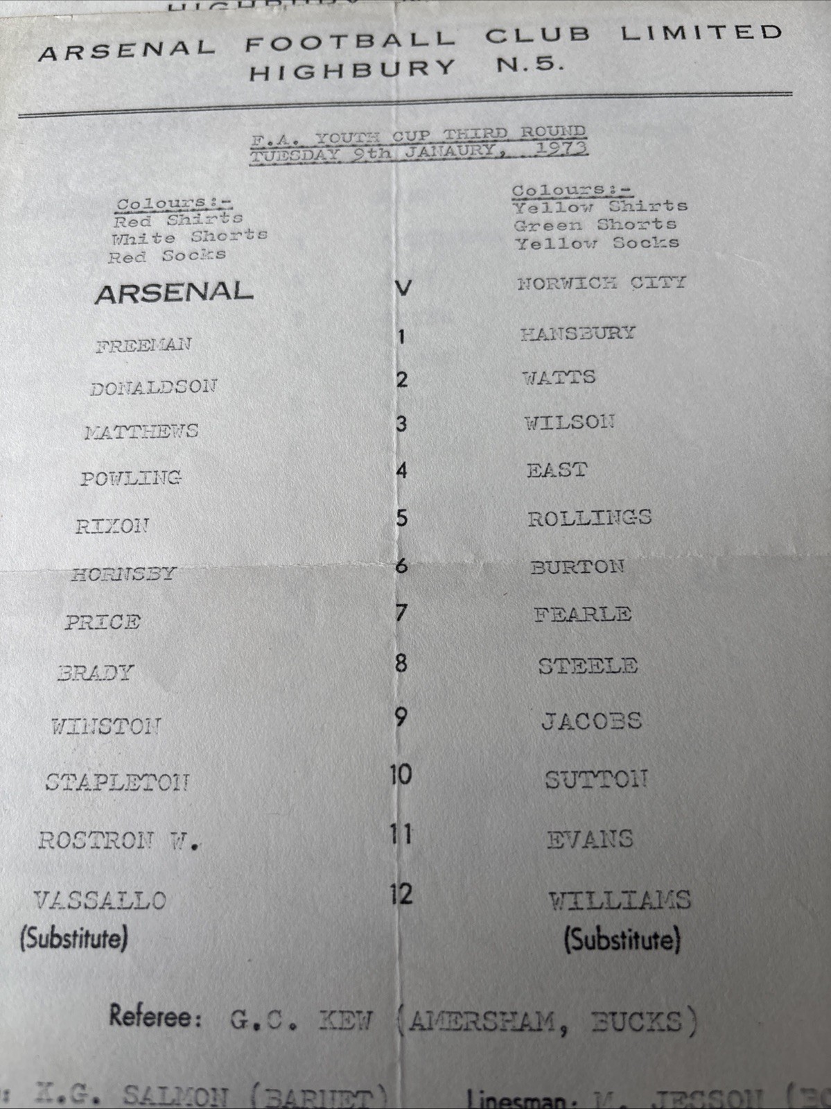 Arsenal Football Combination Programmes ( 8 In Total)  Between 1973 & '75 for sale on Ebay