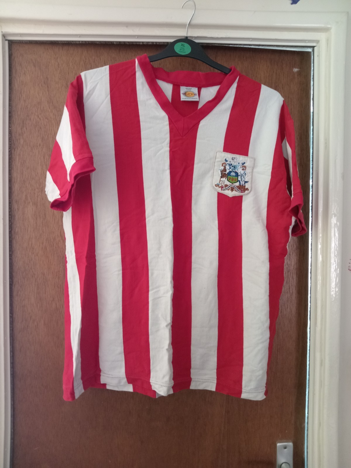 Retro 70s Style Sheffield United Shirt Short Sleeve V-Neck. for sale on Ebay