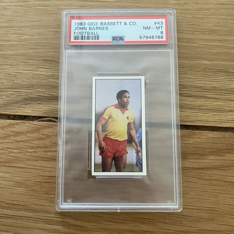 John Barnes - 1983 Geo. Bassett & Co Rookie Card RC - Watford PSA 8 for sale on Ebay
