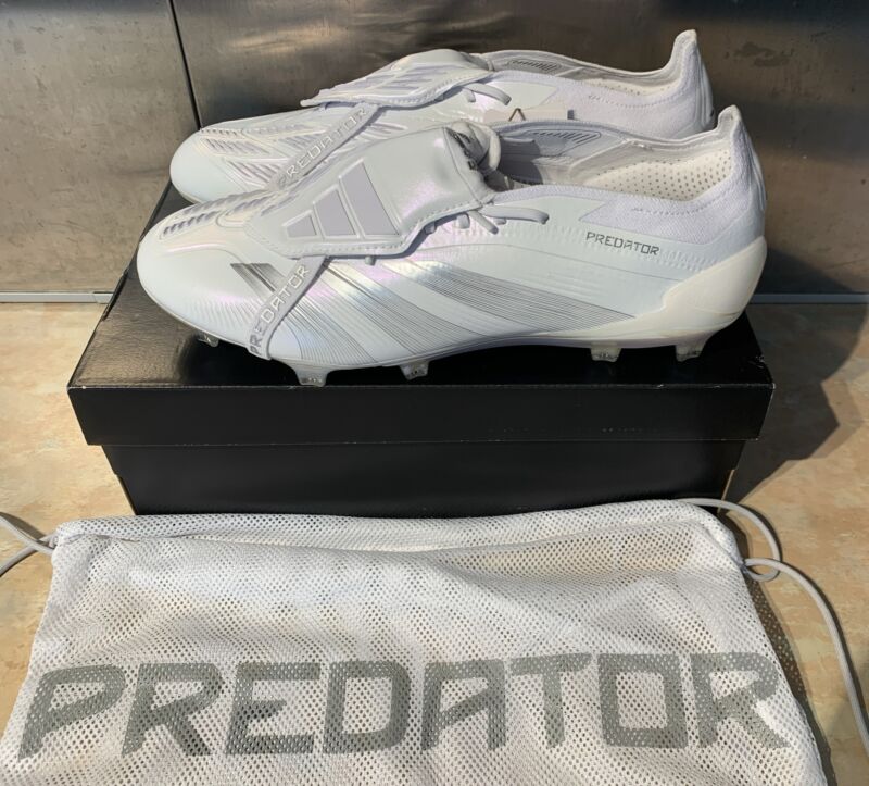 Adidas Predator Elite Foldover Tongue FG Boots White UK9 Whiteout Pack Triple! for sale on Ebay