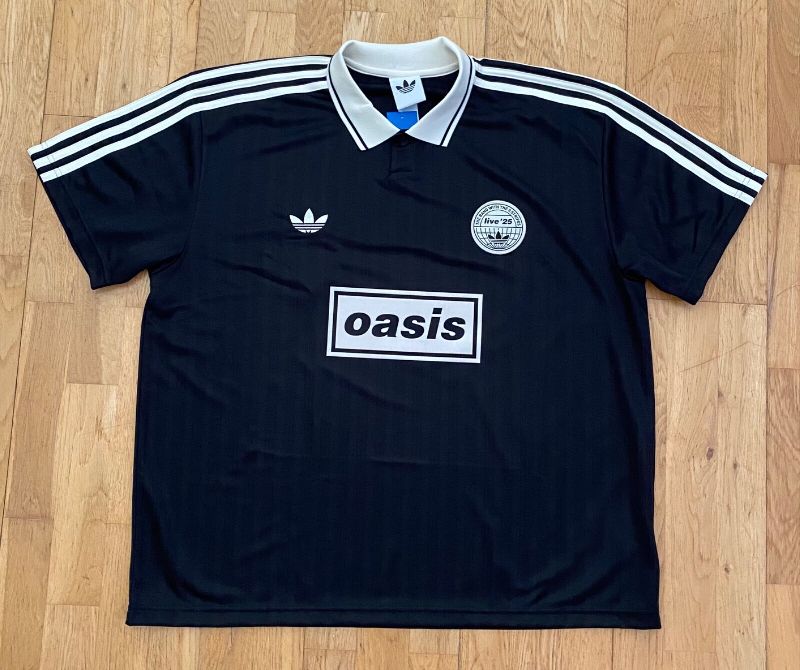 Oasis x Adidas Originals 25 Tour Jacquard Jersey Black M Sold Out for sale on Ebay