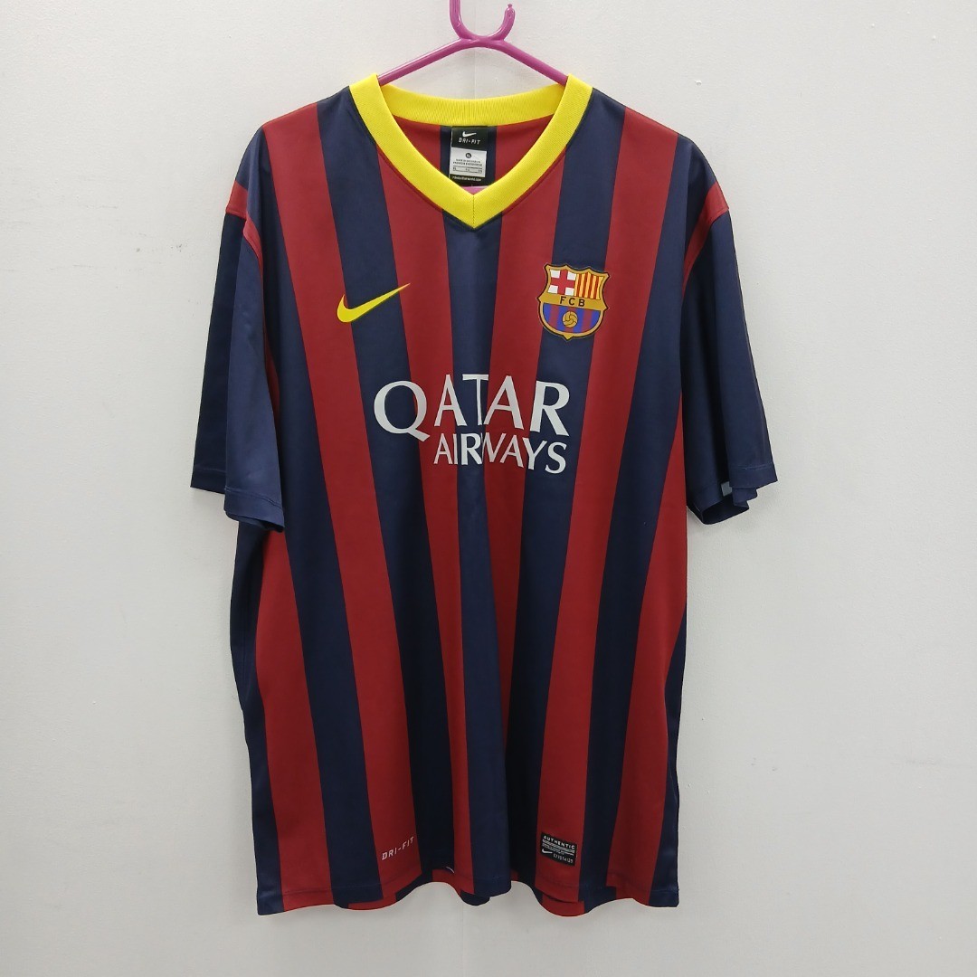 FCB Nike Football Shirt Men's UK Size XL Blue Red Short Sleeve RMF15-RH for sale on Ebay