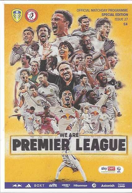 24/25  LEEDS UNITED v  BRISTOL CITY   ( 28/4/25) for sale on Ebay