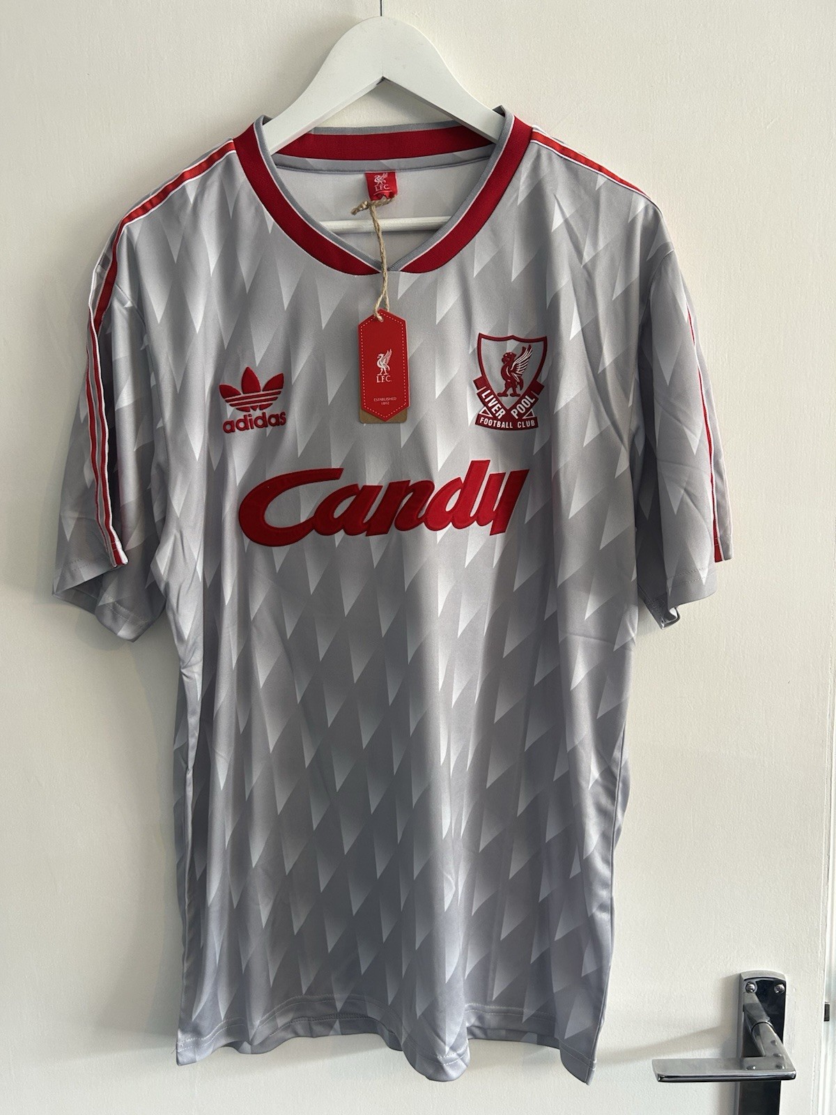 Vintage Liverpool FC Away Football Shirt – Adidas Originals – Candy Sponsor  XL for sale on Ebay