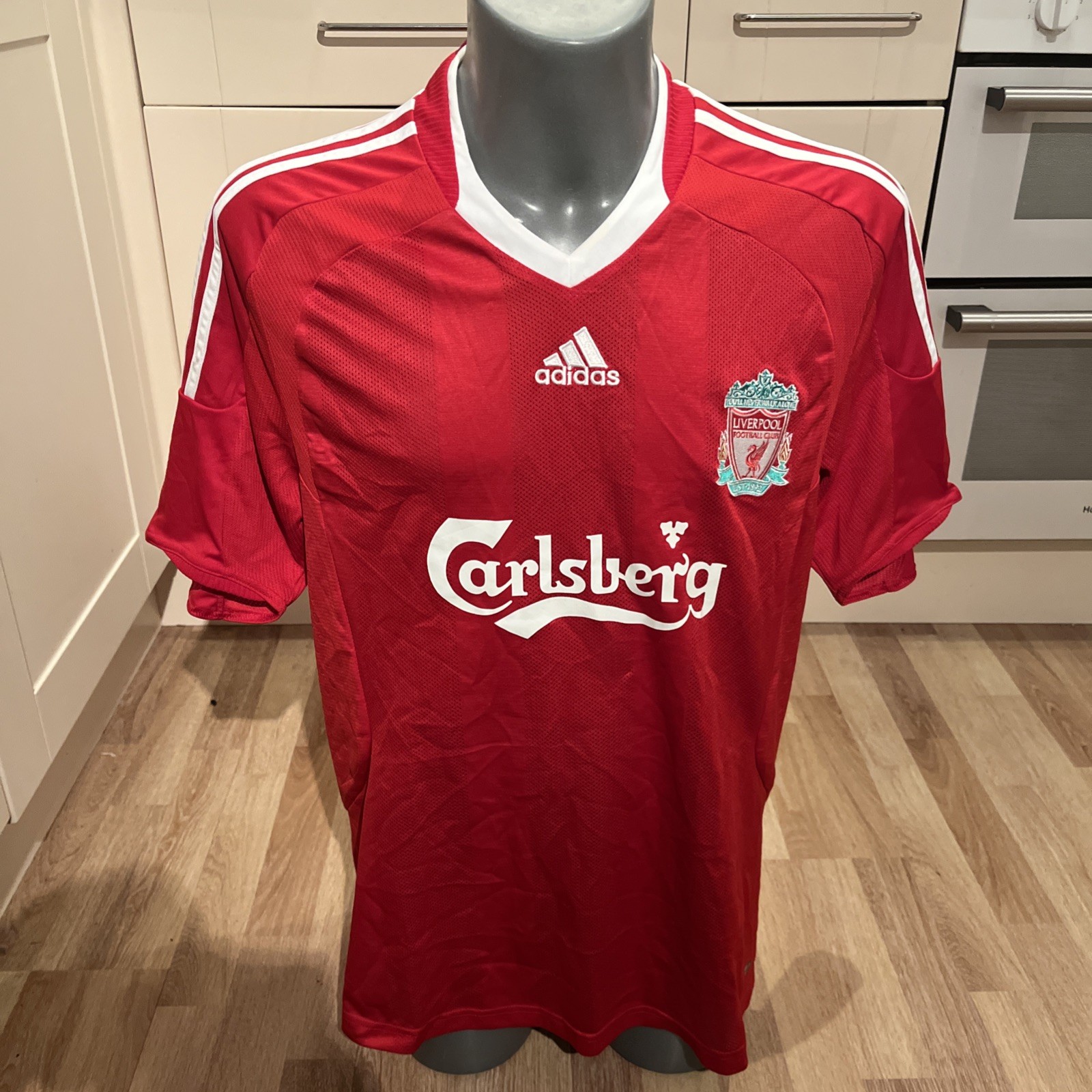 Liverpool FC Shirt Men's Large adidas Red 2008 2009 excellent Condition for sale on Ebay