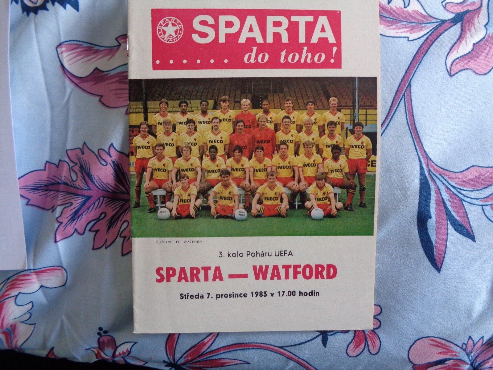 SPARTA PRAGUE V WATFORD FC-1983 UEFA CUP for sale on Ebay