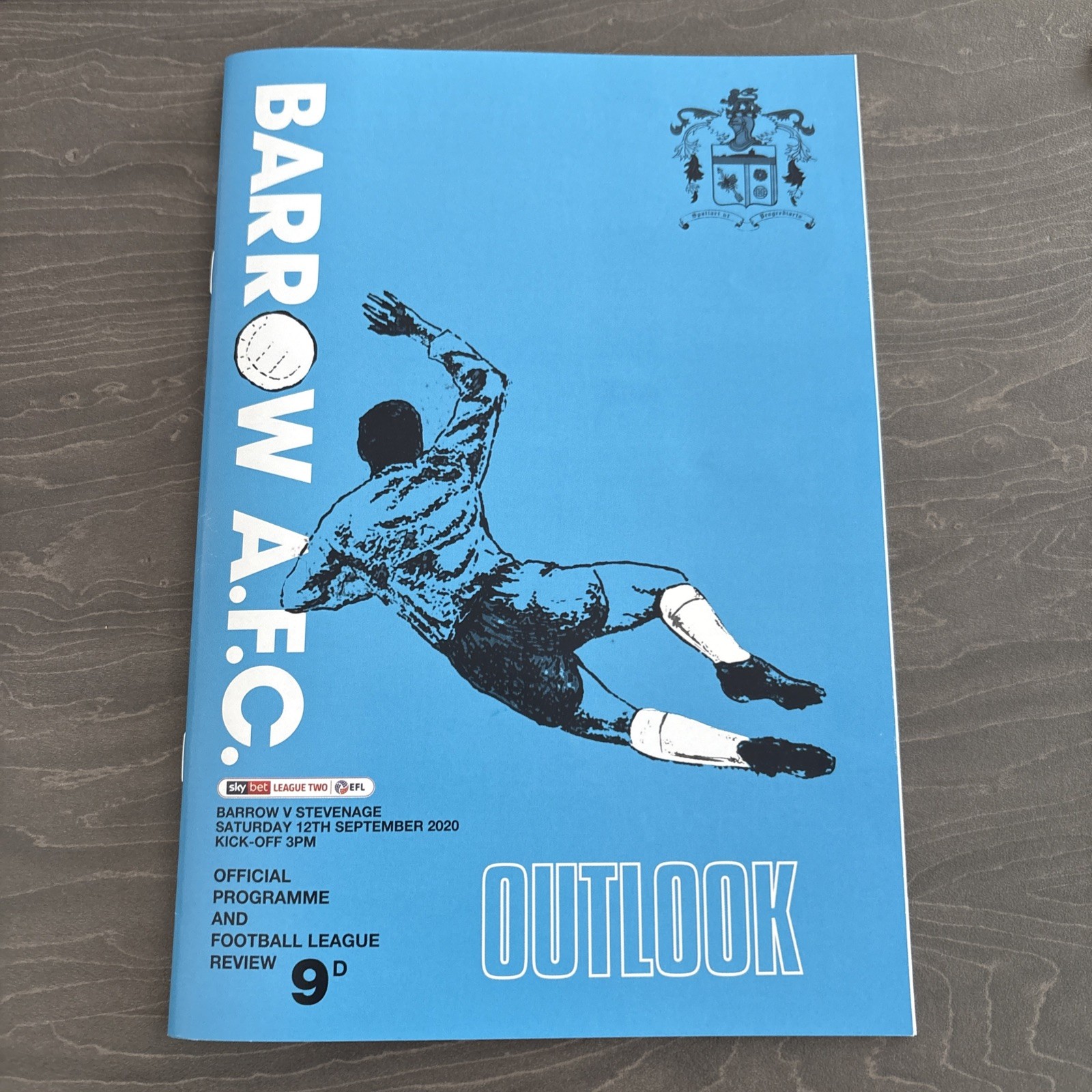 2020 BARROW AFC V STEVENAGE 1ST GAME BACK IN FOOTBALL LEAGUE TWO PROGRAMME VGC for sale on Ebay