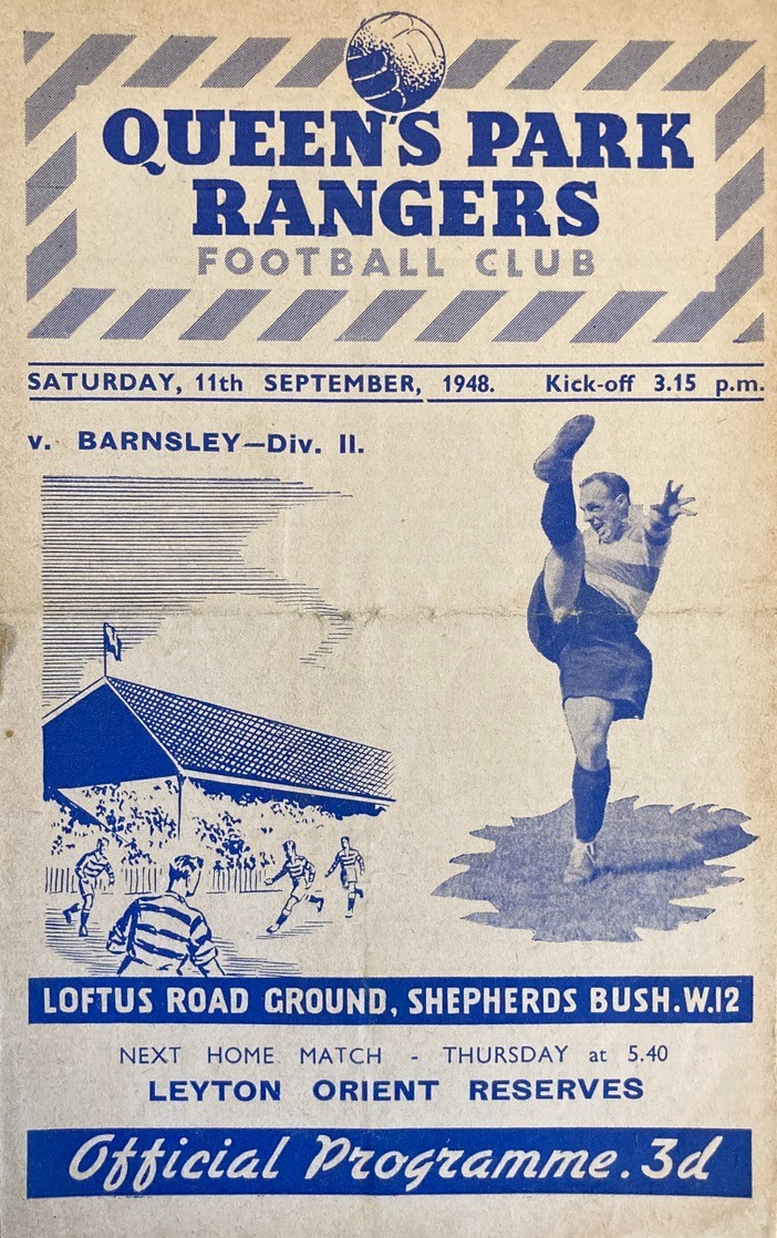 Queens Park Rangers v Barnsley Div 2 1948/49 for sale on Ebay