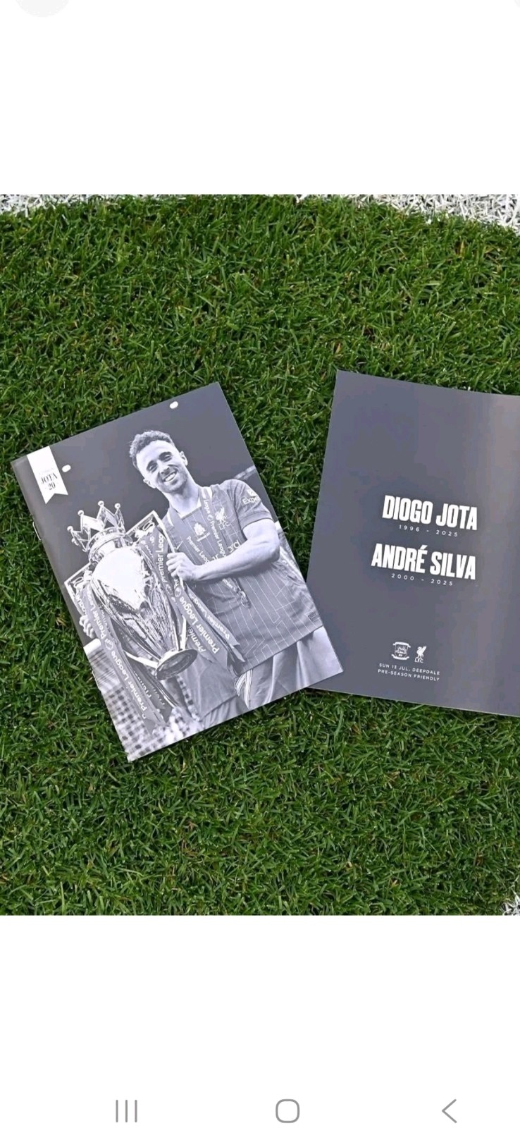 Diogo Jota Remembrance Programme PNE v Liverpool 13/07/25 for sale on Ebay
