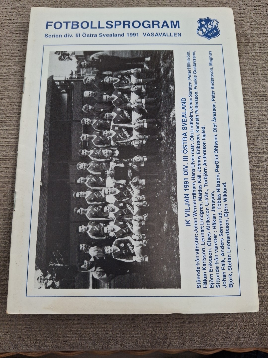 IK Viljan v QPR friendly programme.  1991/2 for sale on Ebay