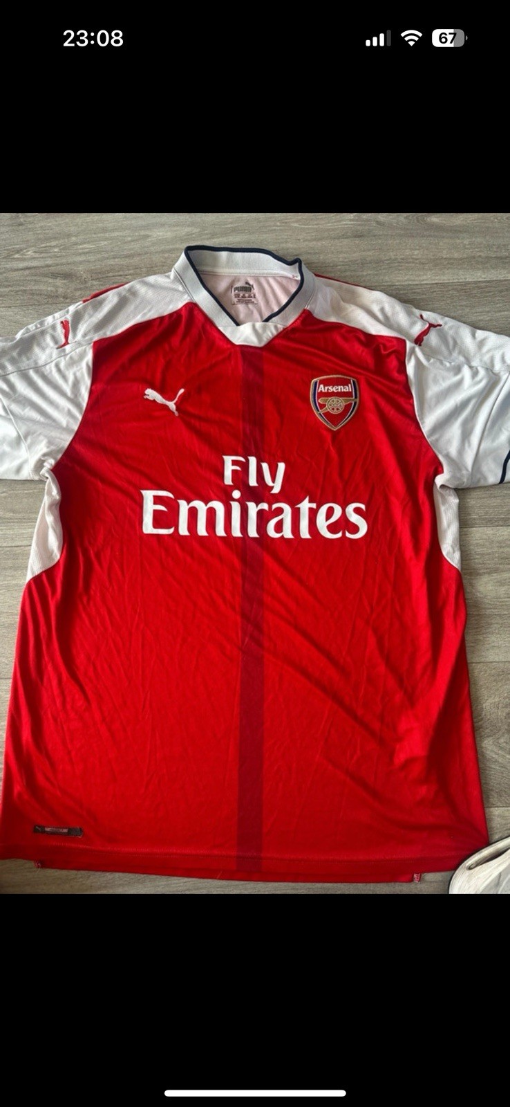 Arsenal Home Shirt 2016/17 Mens Size XL UK Football Puma Fly Emirates for sale on Ebay