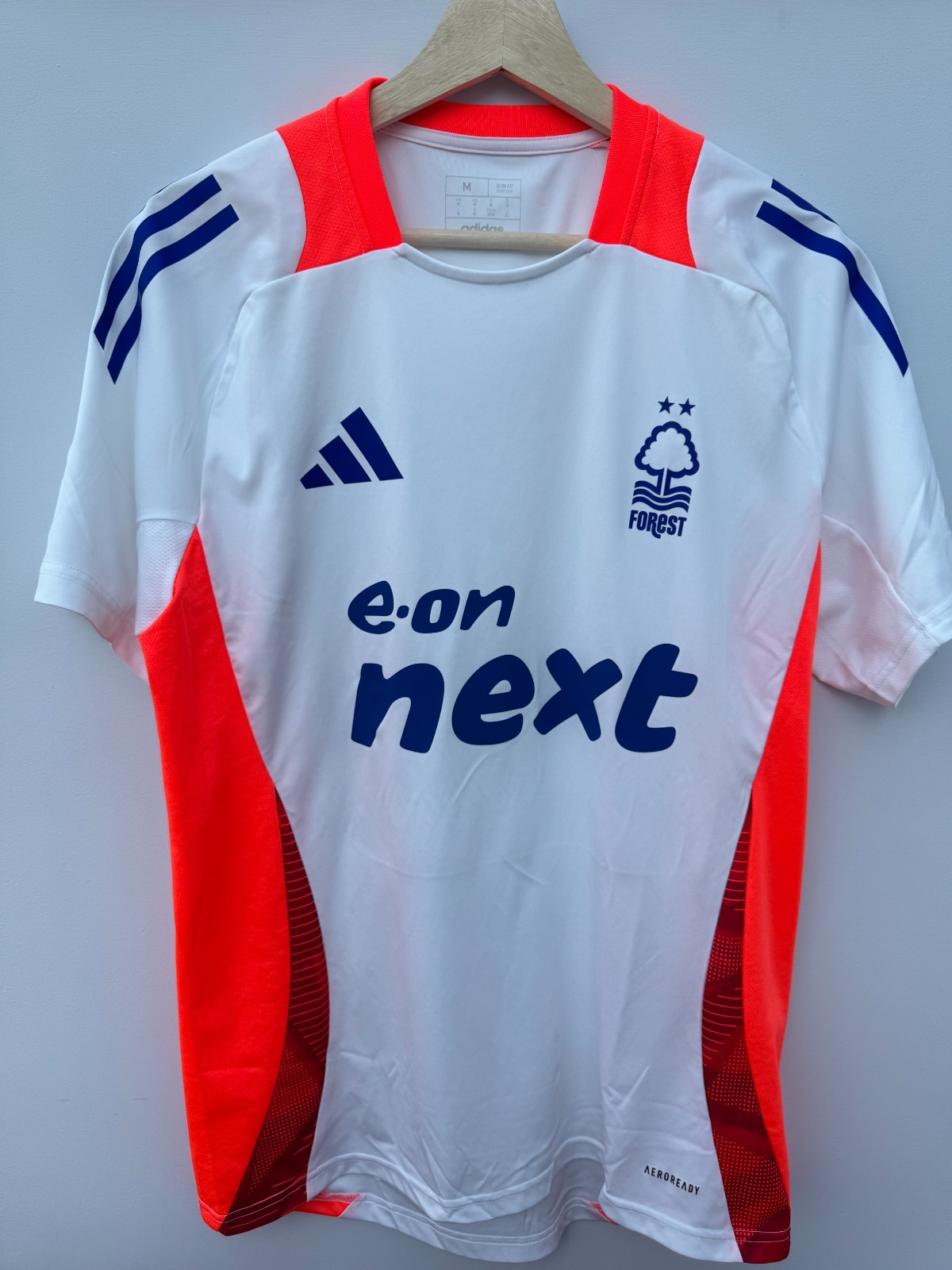Nottingham Forest Adidas White Pre Match Shirt 24/24 UK Medium for sale on Ebay