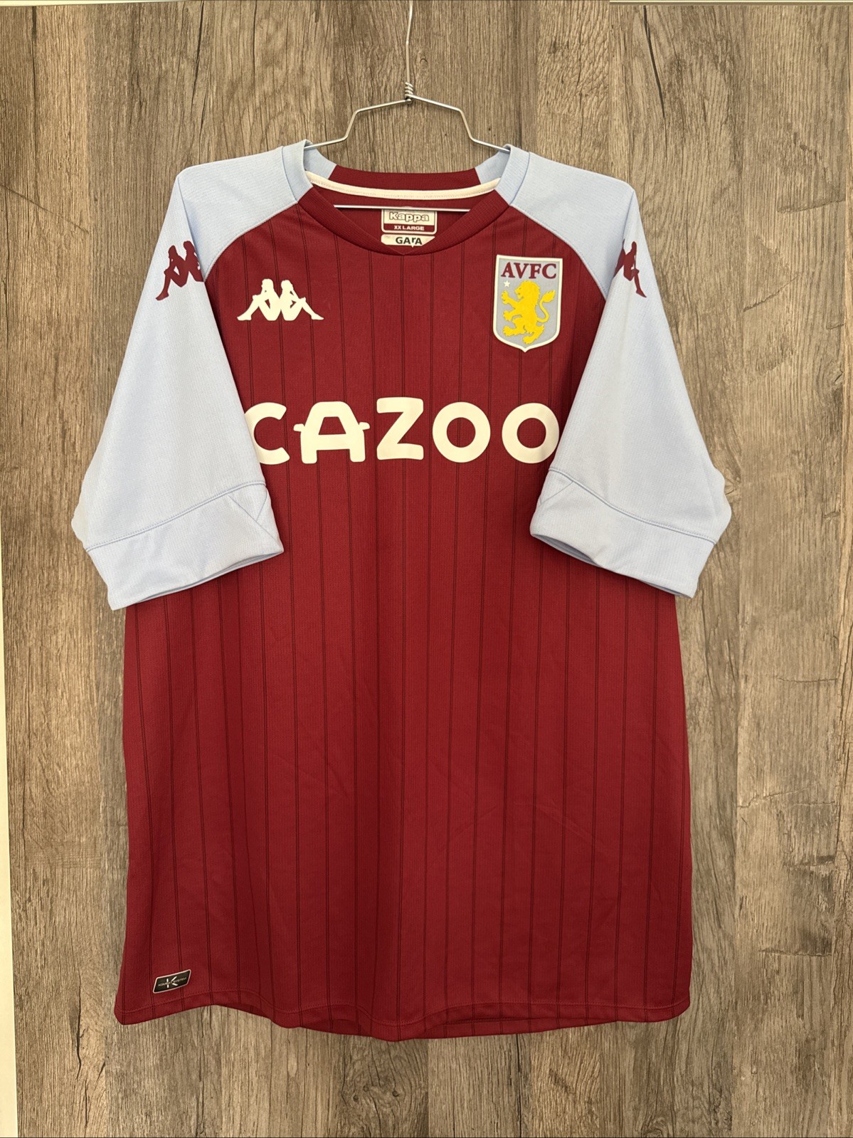 Aston Villa 2020-21 Home Shirt Kappa Cazoo XXL Excellent Condition for sale on Ebay