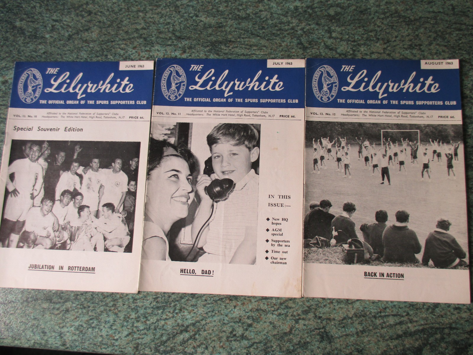 9 SPURS SUPPORTERS CLUB THE LILYWHITE JOURNALS JUN 63 TO FEB 64 TOTTENHAM RARE for sale on Ebay
