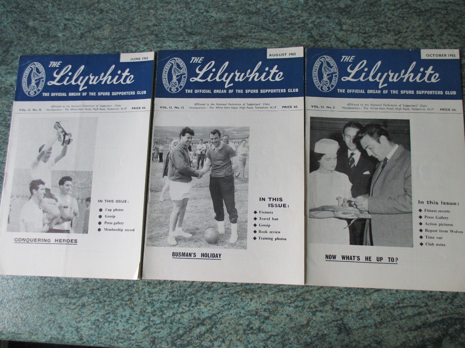 9 SPURS SUPPORTERS CLUB THE LILYWHITE JOURNALS JUN 62 TO MAY 63 TOTTENHAM RARE for sale on Ebay