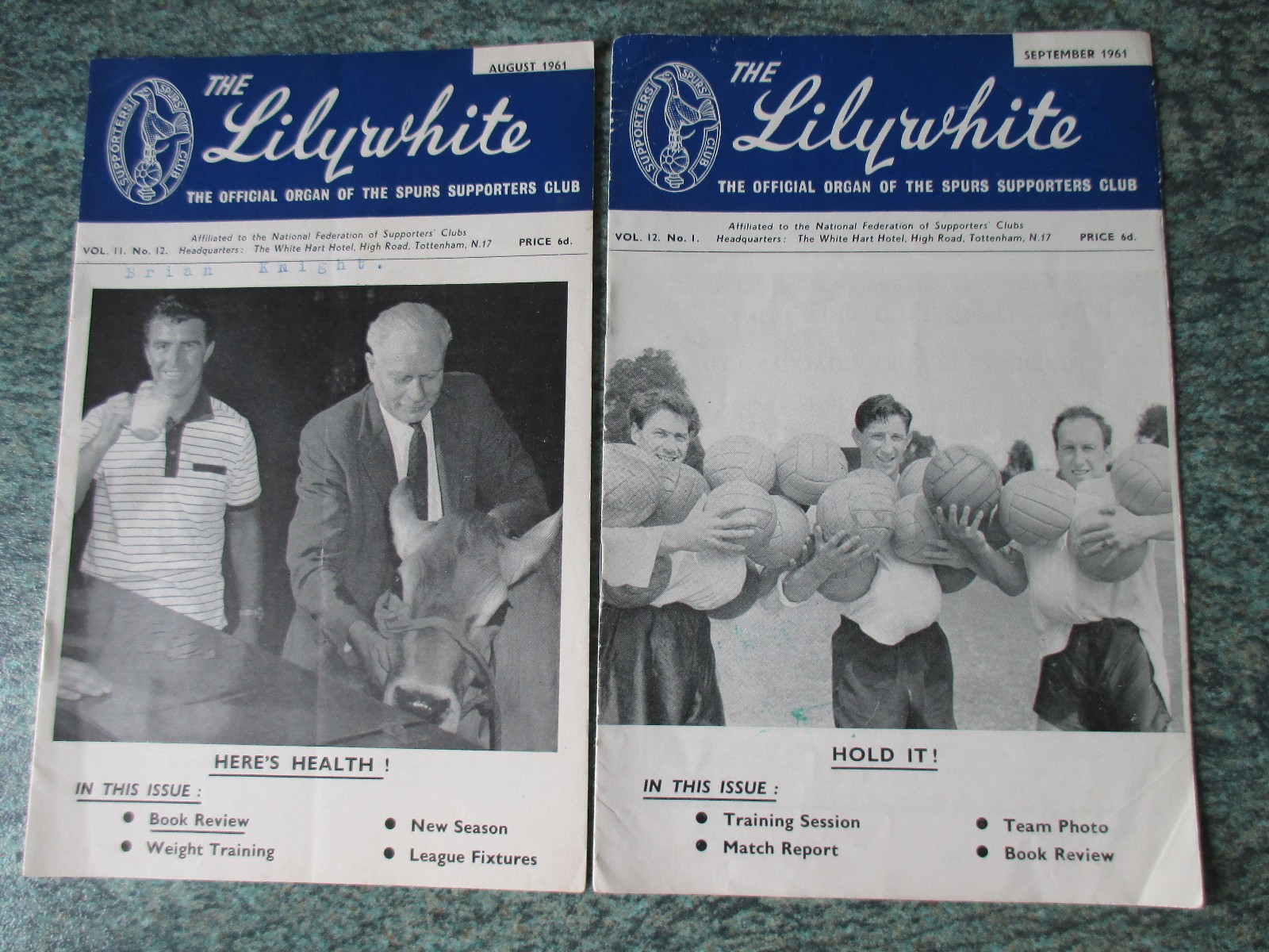 10 SPURS SUPPORTERS CLUB THE LILYWHITE JOURNALS AUG 61 TO MAY 62 TOTTENHAM RARE for sale on Ebay