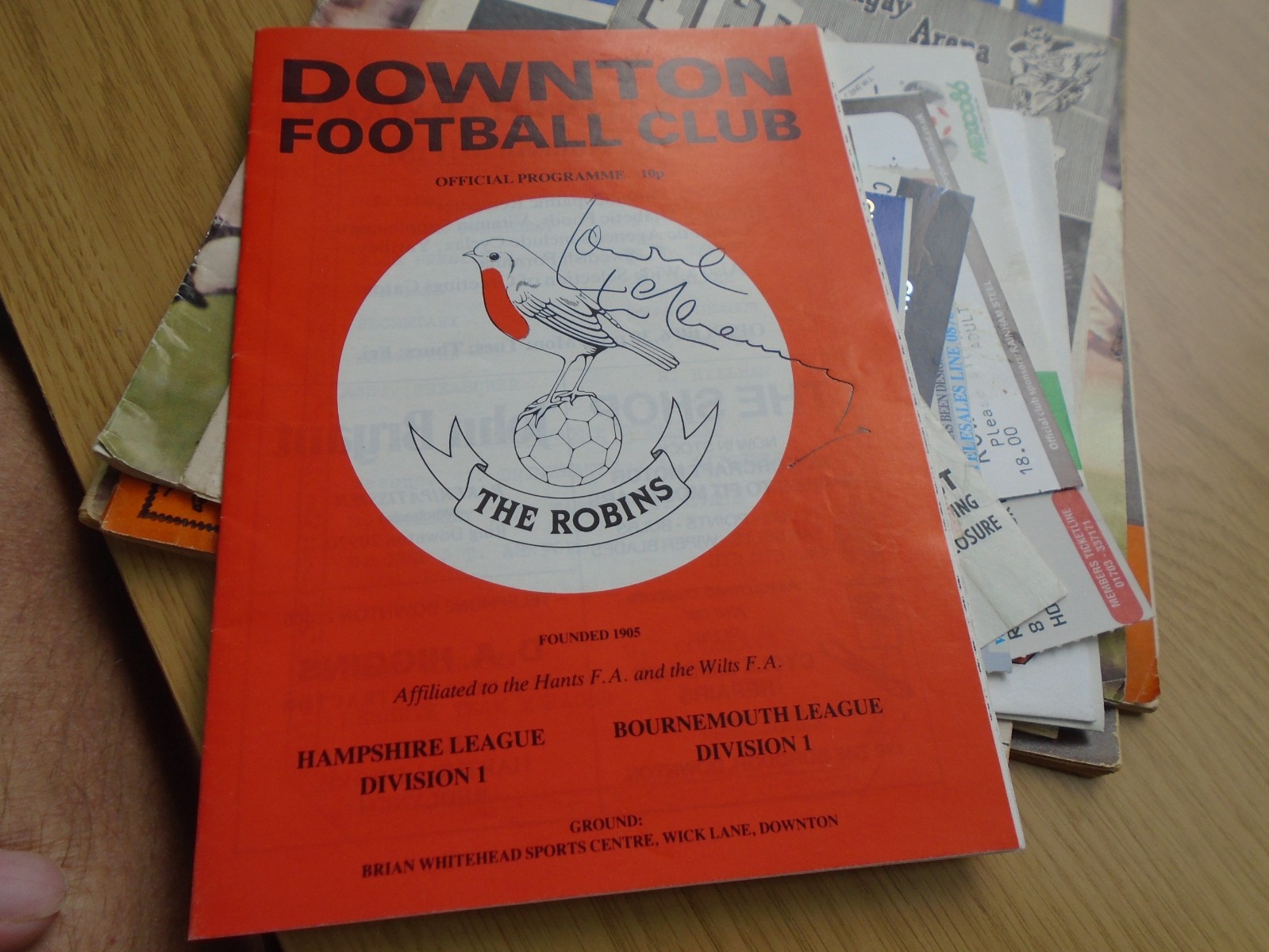 DOWTON V SOUTHAMPTON 1984 OPEING OF NEW GROUND AUTO OF L McMENEMY for sale on Ebay
