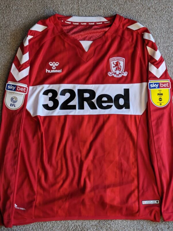 Middlesbrough Home Shirt 2019/20 - Match Worn - Small Adult - Long Sleeve for sale on Ebay