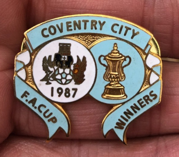 RARE COVENTRY CITY F.A. CUP WINNERS 1987 ENAMEL PIN BADGE for sale on Ebay