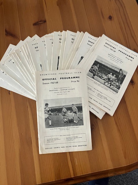 Brentford FC Football Programmes 1967-1968. All home league matches. Good cond. for sale on Ebay