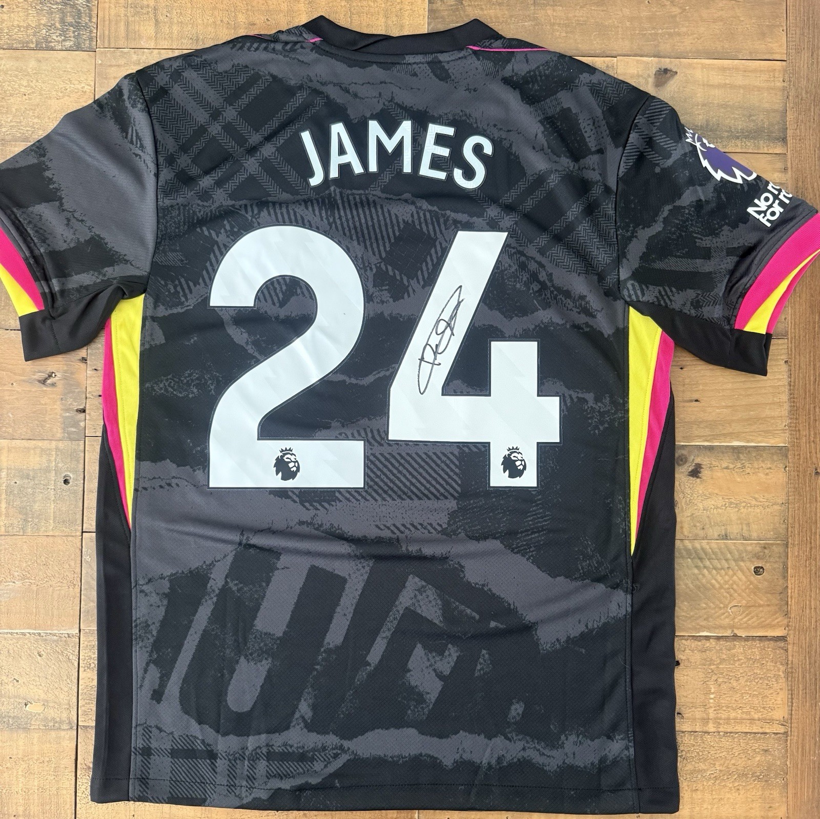 Signed Reece James Chelsea FC 24/25 Away Shirt Proof England for sale on Ebay