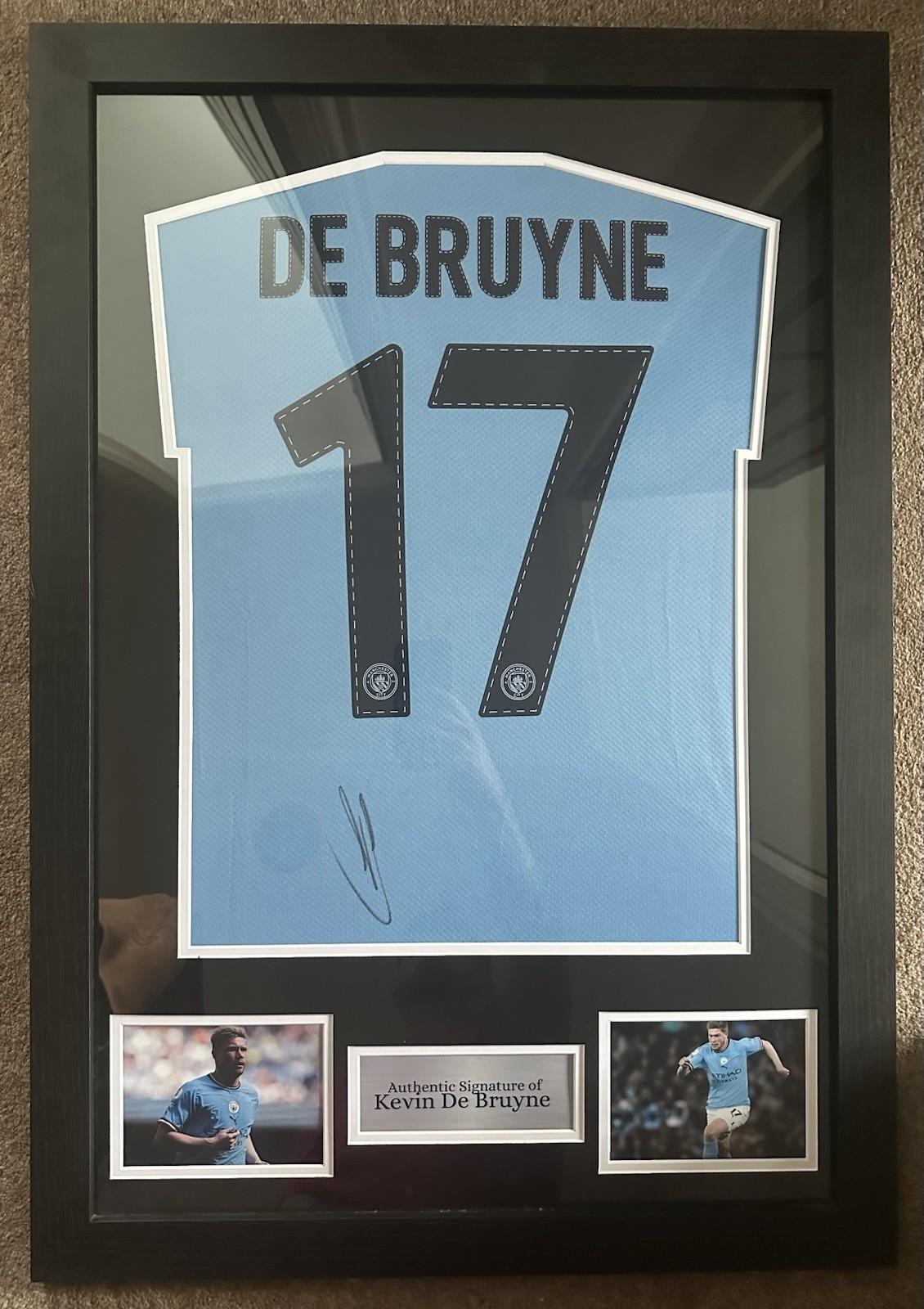 Kevin de Bruyne 22/23 Man City Treble Winning Season Signed shirt COA for sale on Ebay