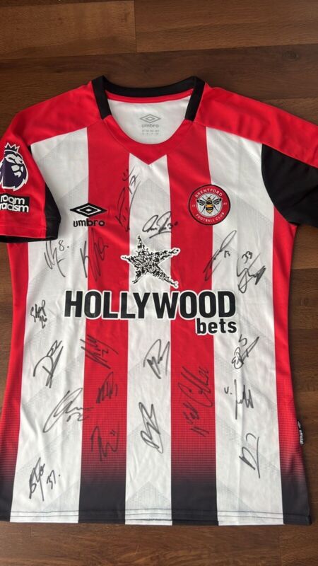SIGNED BRENTFORD FC SHIRT 2023/2024 IVAN TONEY PROOF for sale on Ebay