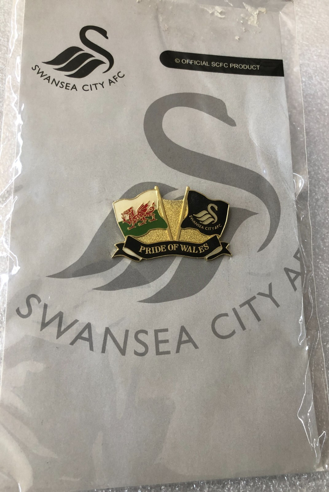 RARE OFFICIAL SWANSEA CITY A.F.C. PRIDE OF WALES  ENAMEL PIN BADGE for sale on Ebay