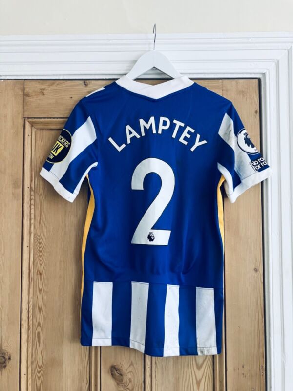 Rare Brighton & Hove Albion match worn shirt Tariq Lamptey #2 vs Burnley 2022! for sale on Ebay