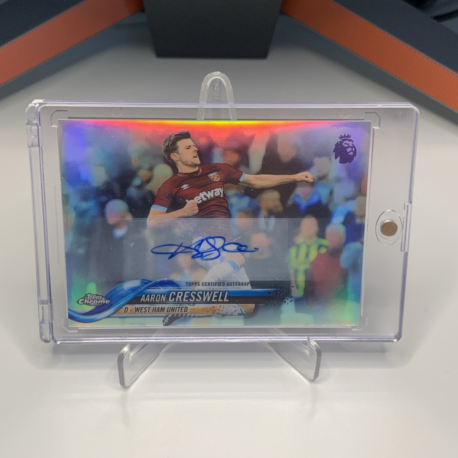 Aaron Cresswell Auto EPL Topps Chrome 2019 West Ham England for sale on Ebay