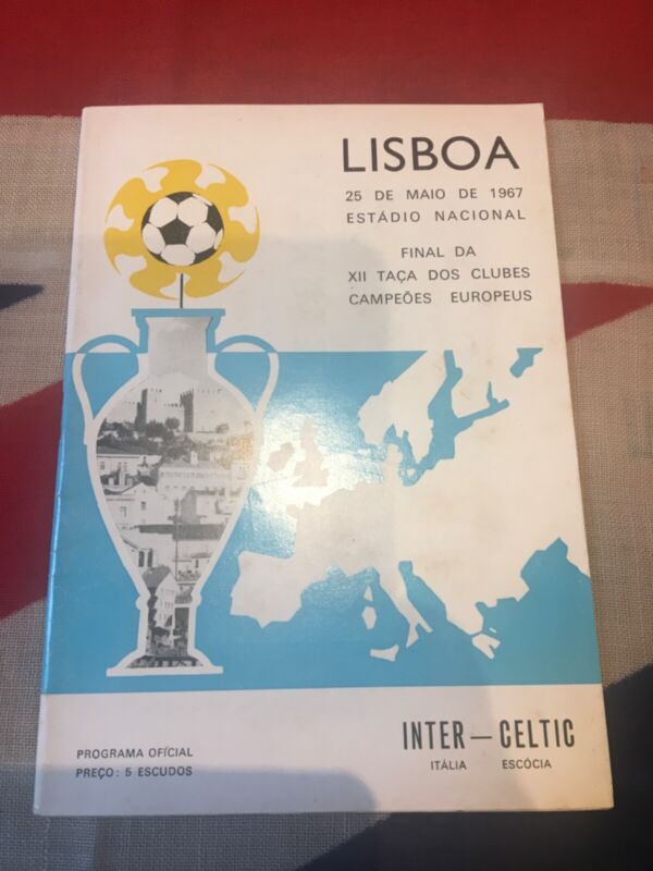 1967 Celtic v Inter Milan European Cup Final in Lisbon official programme rare for sale on Ebay