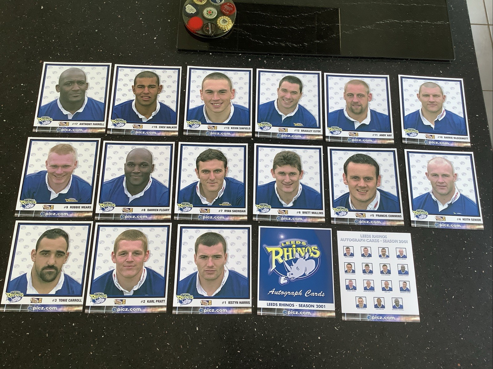 LEEDS RHINOS EPICZ AUTOGRAPH CARDS SEASON 2001 for sale on Ebay