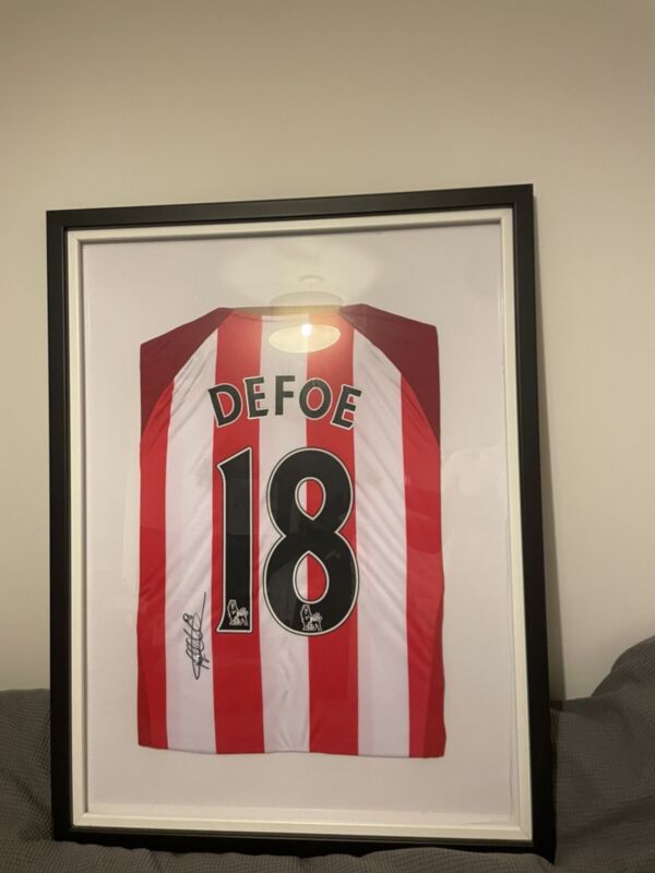 Framed signed Jermain Defoe Sunderland AFC shirt for sale on Ebay