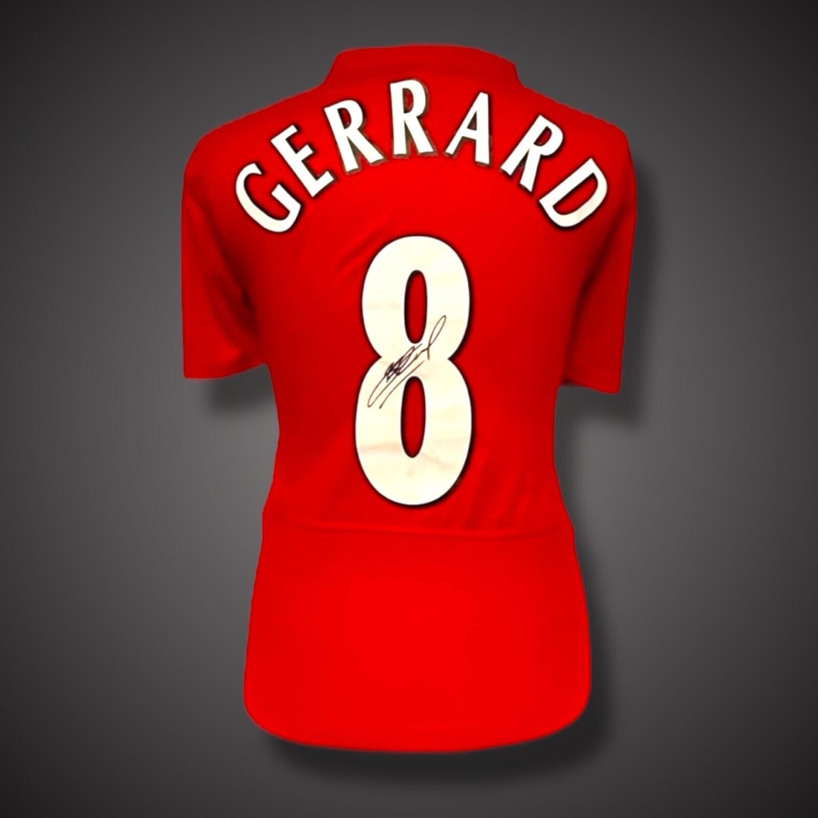 Steven Gerrard Hand Signed 2005 Liverpool Football Shirt Bid From £140 for sale on Ebay