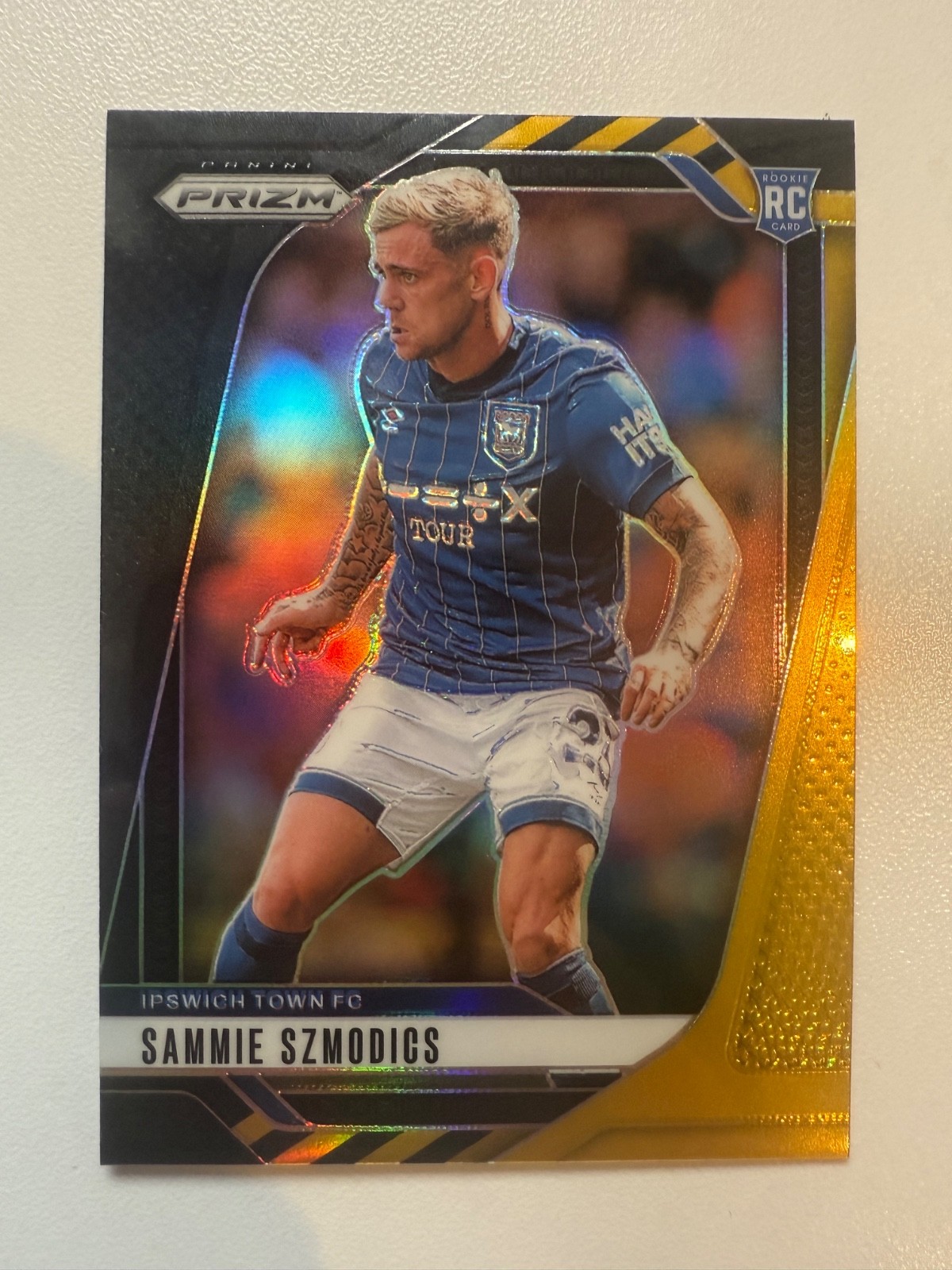 IPSWICH TOWN - SAMMIE SZMODICS /8 BLACK GOLD RC - 2024/25 PANINI PRIZM RARE for sale on Ebay